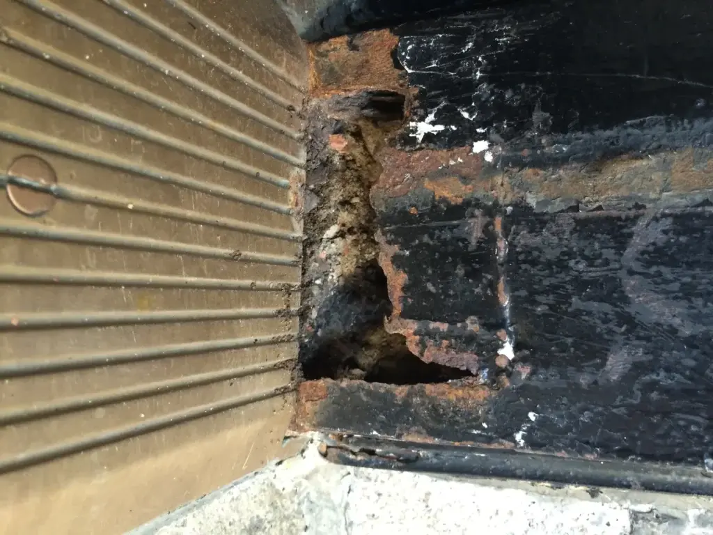 26 East 10th Street NYC wrought iron door before restoration by Olek Inc.