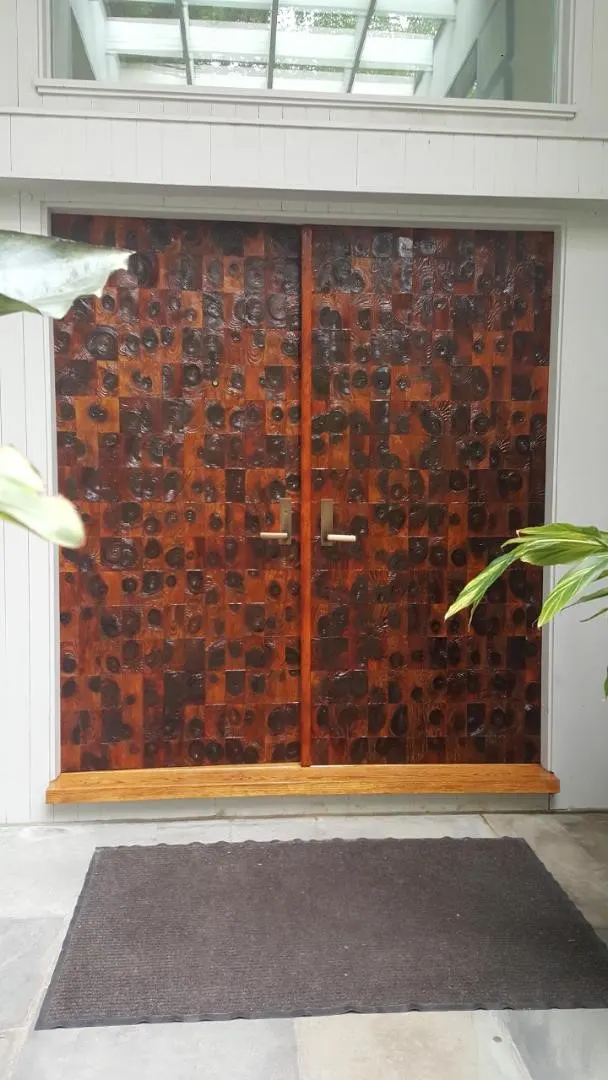 Mid-Century Modern Entry Door — Restoration — before restoration by Olek Inc.