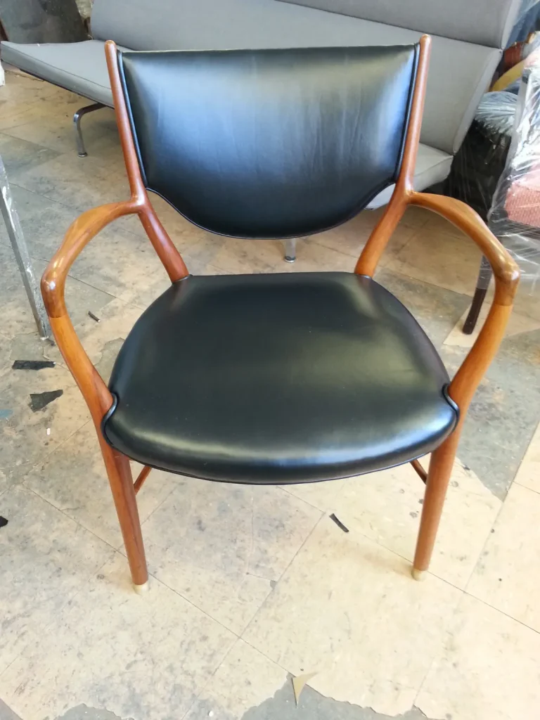 Finn Juhl Armchair — Repair, Refinishing & Reupholstery — after restoration by Olek Inc.