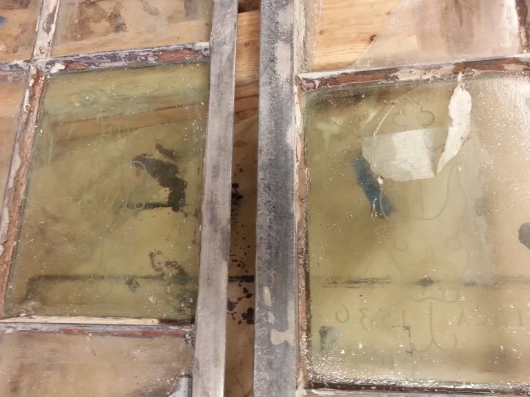 Glendwyne Pennsylvania steel windows before restoration by Olek Inc.