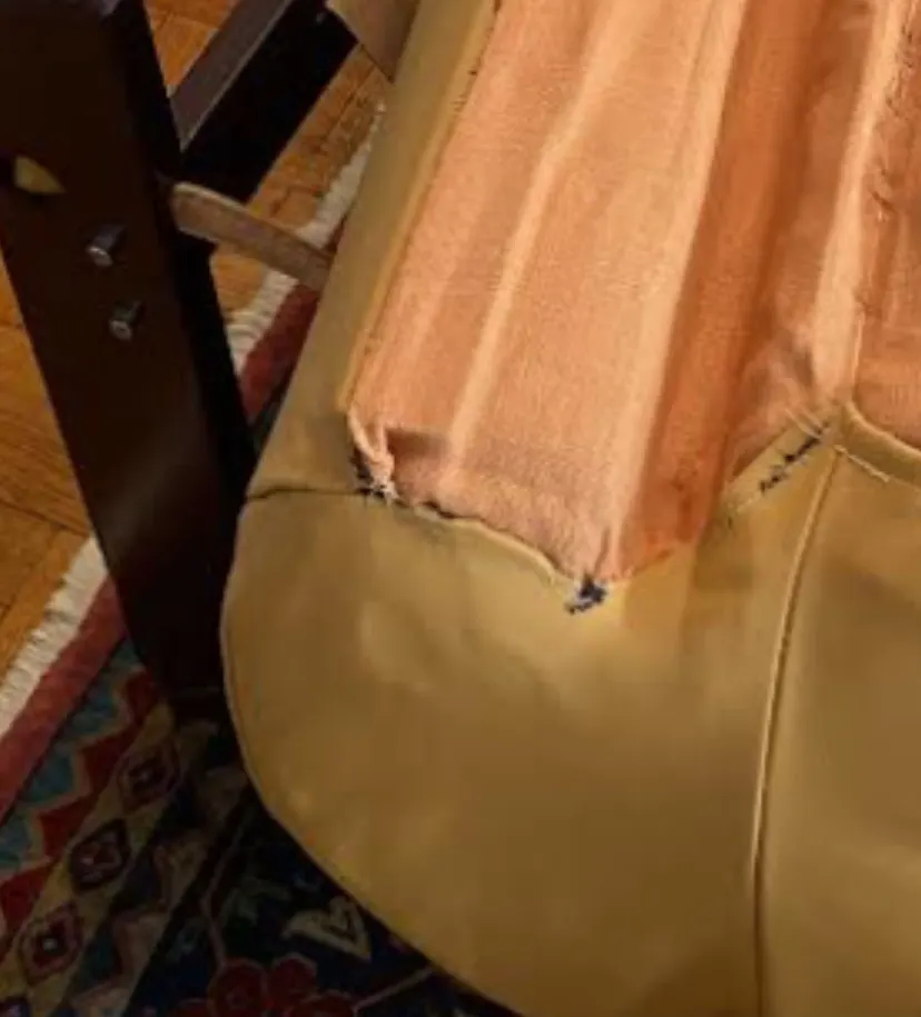 Percival Lafer Brazilian Rosewood Sofa — Reupholstery — Before