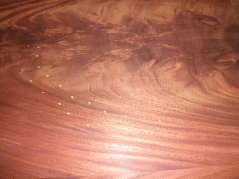 Piano Finish Dining Table — Chandelier Damage Repair