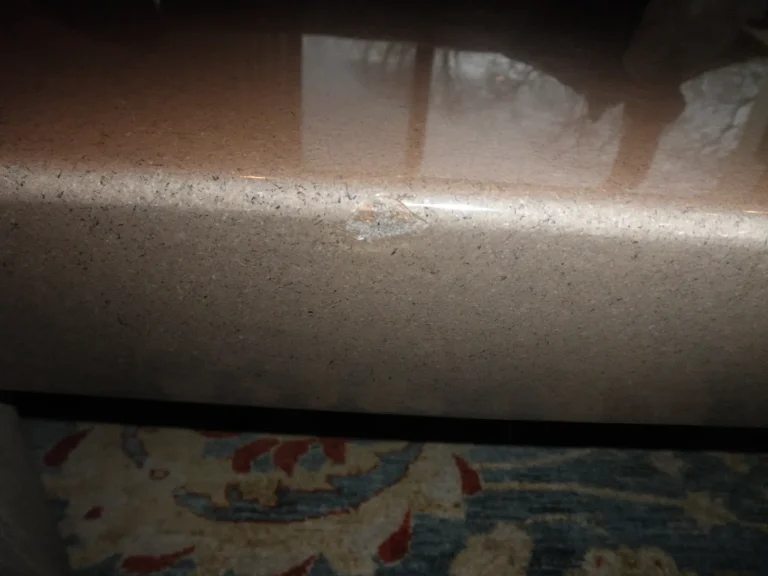Piano Finish Dining Table — Chandelier Damage Repair