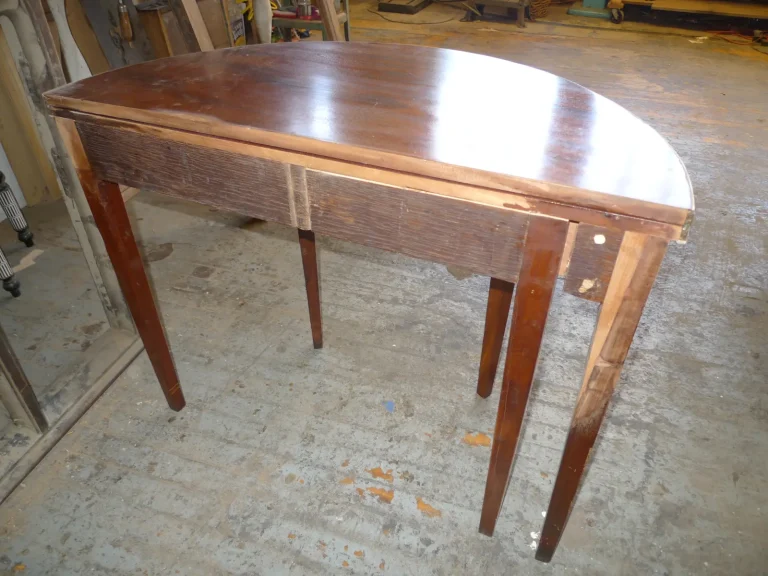 Federal Demilune Console Table restoration by Olek Inc.