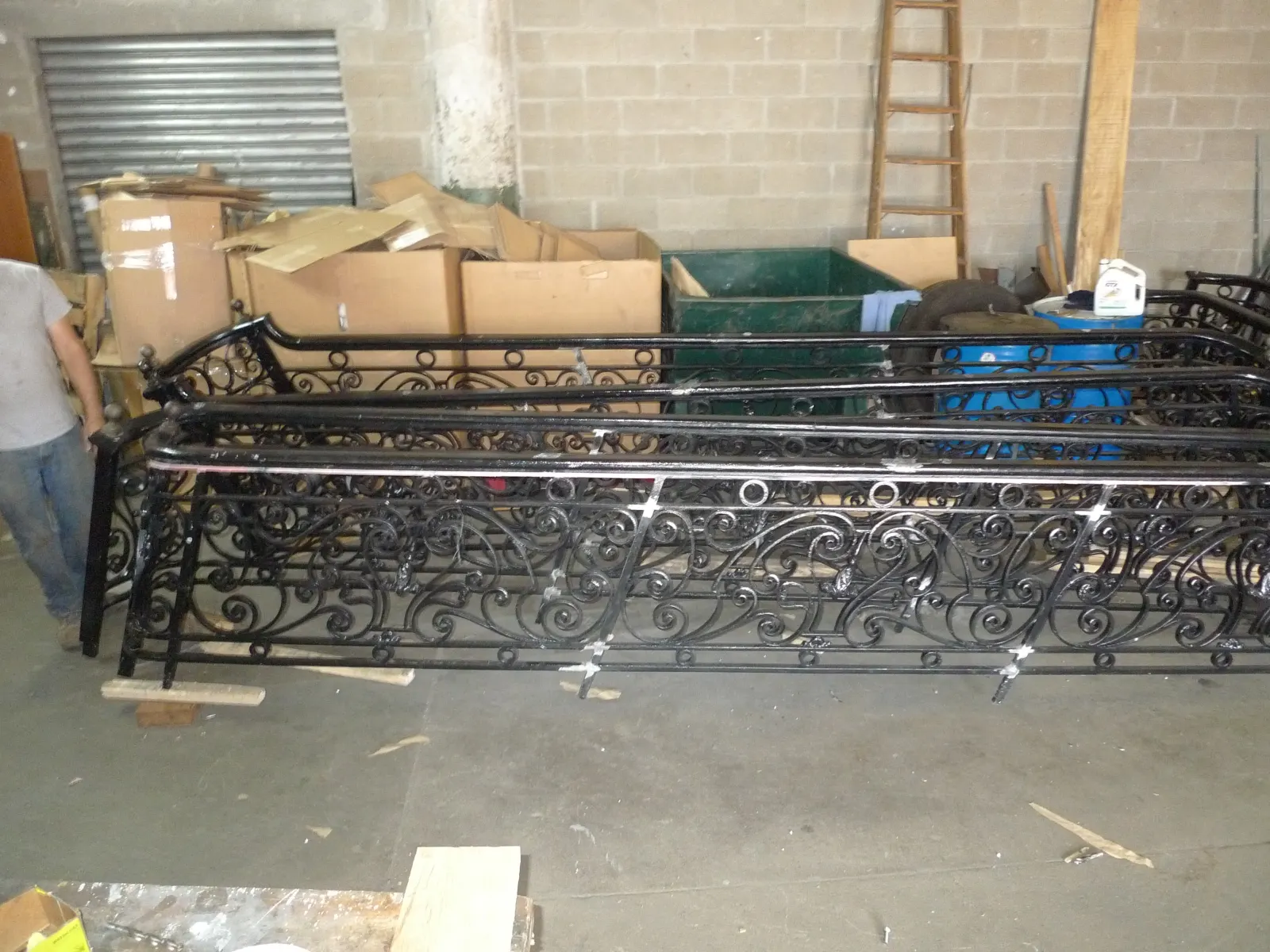Cornelius Vanderbilt Mansion wrought iron railings after restoration by Olek Inc.