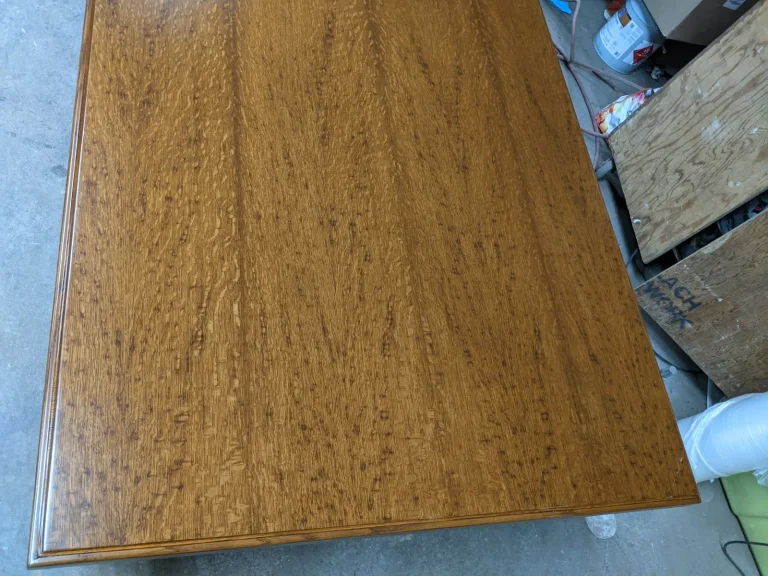 Essex County Courthouse courtroom furniture after restoration and reveneering by Olek Inc.