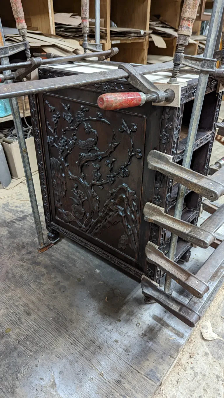 Antique Chinese Carved Desk — Damage Repair