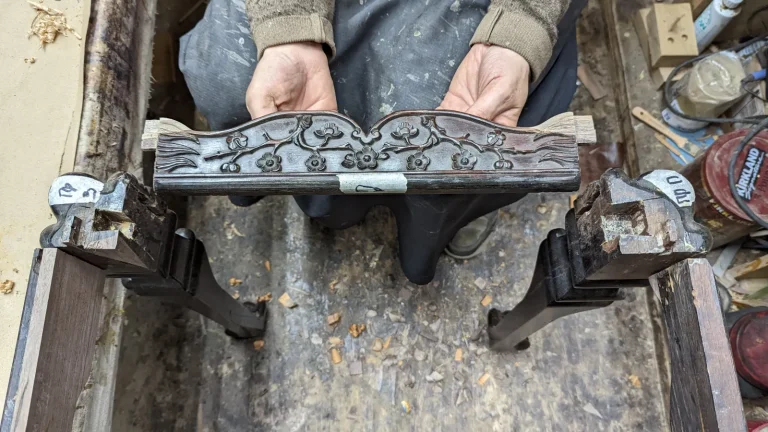 Antique Chinese Carved Desk — Damage Repair
