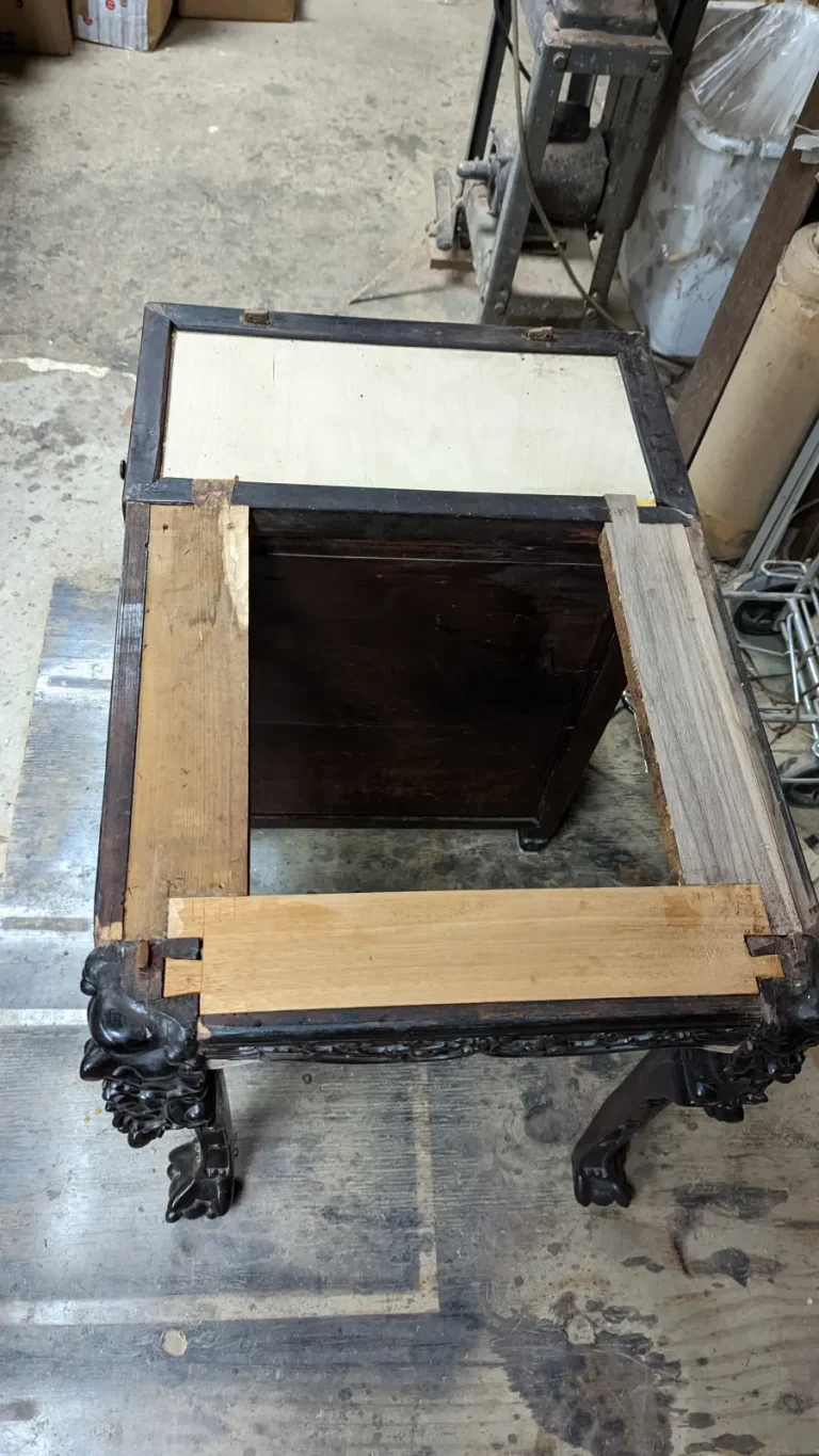 Antique Chinese Carved Desk — Damage Repair