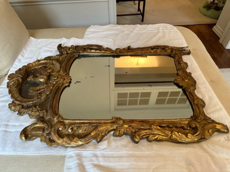 French Gilt Louis XV Period Mirror — Restoration & Gilding