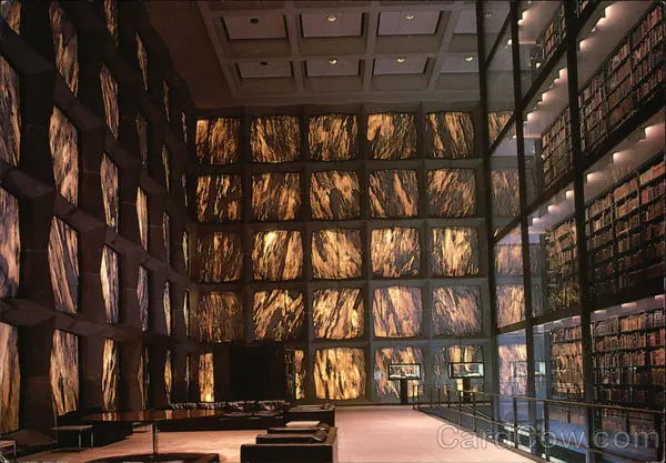 Yale Beinecke Rare Book Library — Bronze & Teak Casework